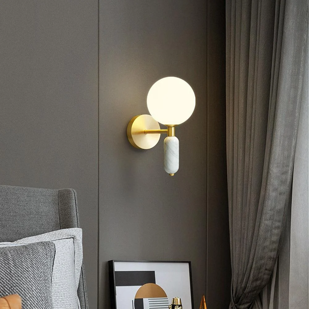 Modern Marble Bedside Lamp Wall Lamp - Homeko