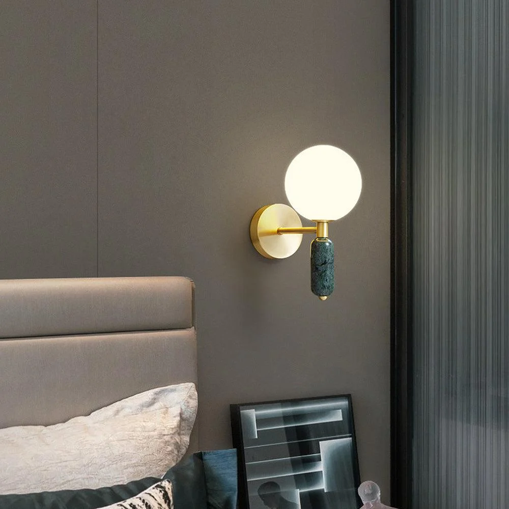 Modern Marble Bedside Lamp Wall Lamp - Homeko