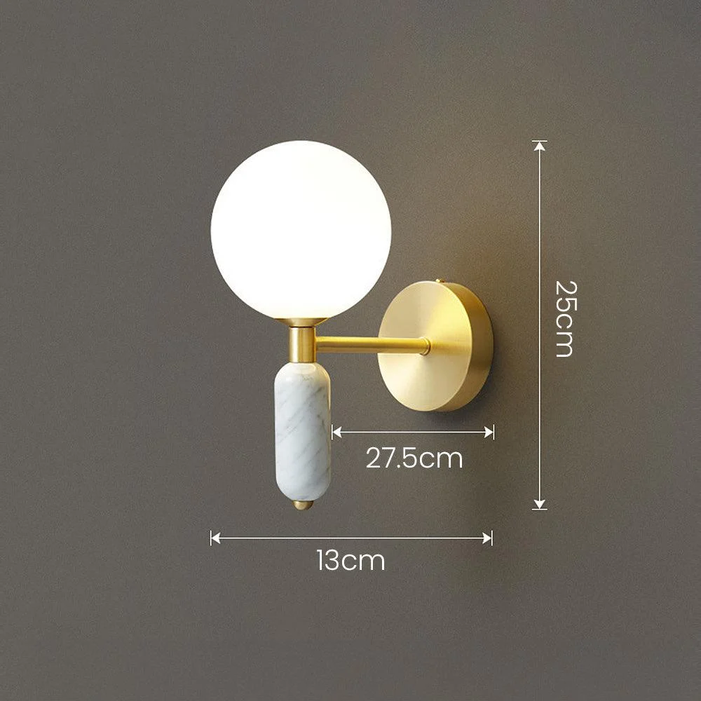 Modern Marble Bedside Lamp Wall Lamp - Homeko