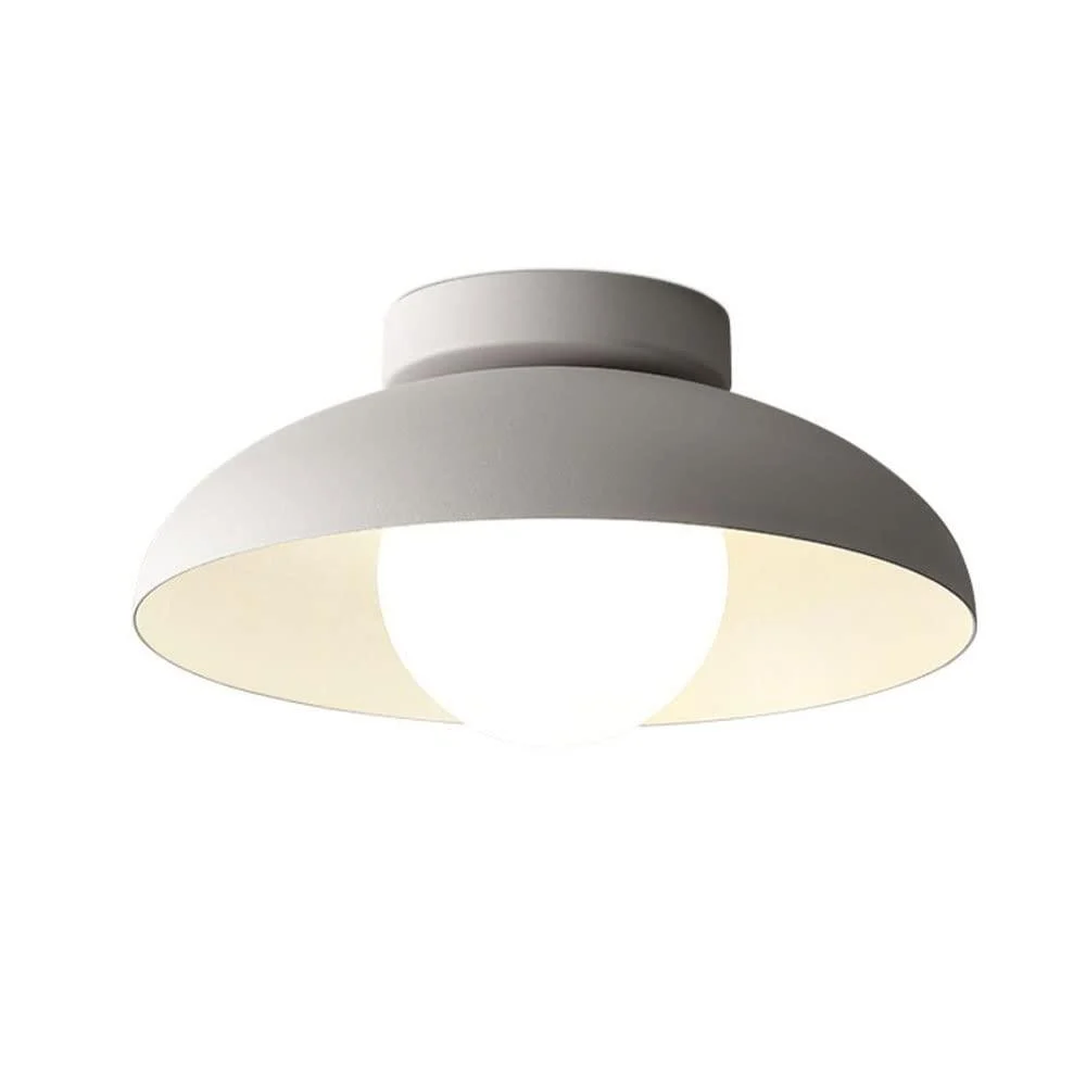 Modern Metal Semi Flush Hallway Ceiling Light - Homeko