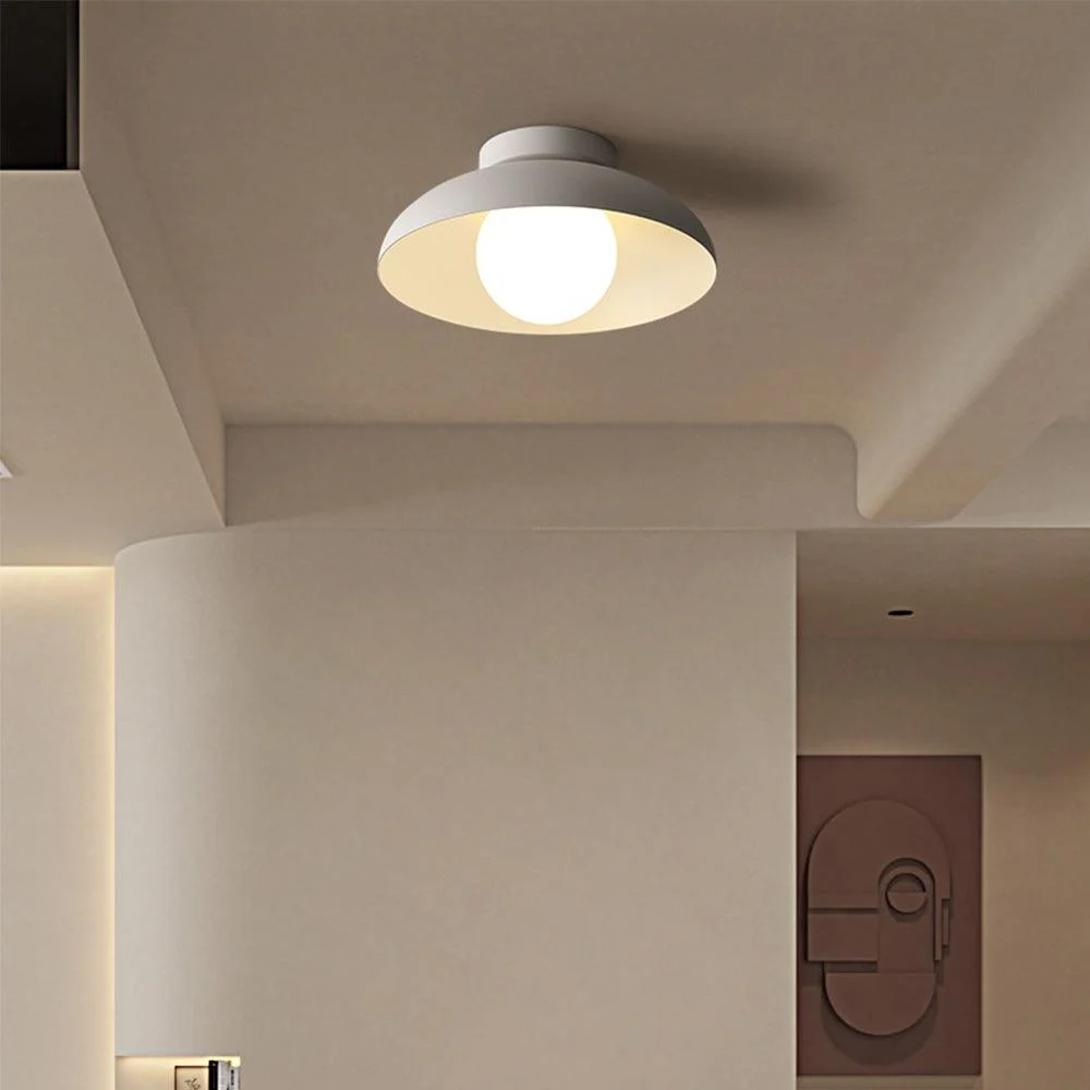 Modern Metal Semi Flush Hallway Ceiling Light - Homeko