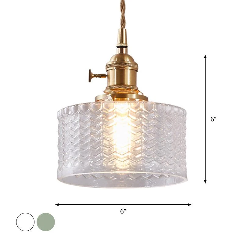 ModernShortCylinderPendantLampwithKnobinBrass-Homeko4 Modern Short Cylinder Pendant Lamp with Knob in Brass - Homeko