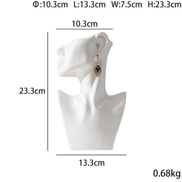 ModernSideFaceCeramicVase-Homeko1 Modern Side Face Ceramic Vase - Homeko