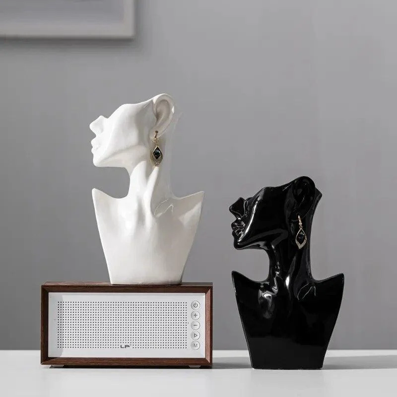 ModernSideFaceCeramicVase-Homeko3 Modern Side Face Ceramic Vase - Homeko
