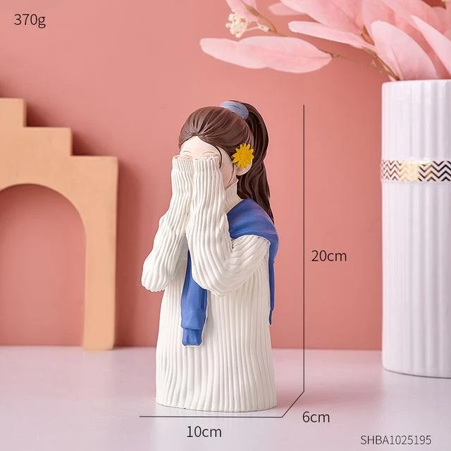 Modern Sweater Girl Figurines - Homeko