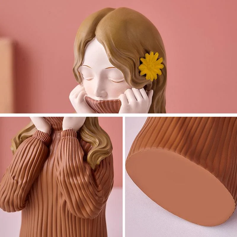 Modern Sweater Girl Figurines - Homeko