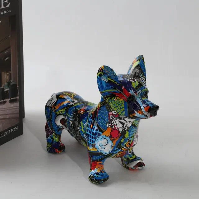 Modern_Art_Graffiti_Corgi_Dog_Painting_Resin_Crafts_Sculptures_and_Statues_Crafts_Gift_-_-4343547 Modern Art Graffiti Corgi Dog Painting Resin Crafts Sculptures and Statues Crafts Gift -