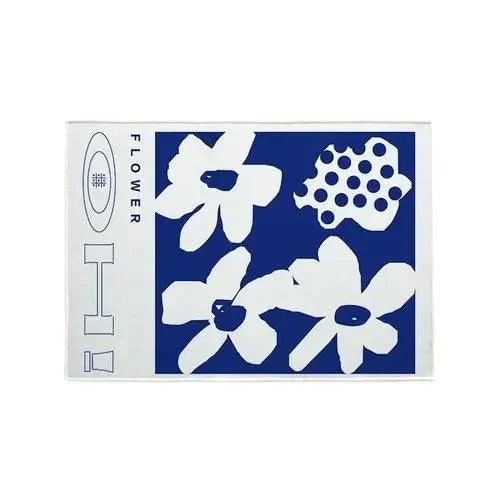 Modern Blue White Large Area Rug Living Room Home Decoration -