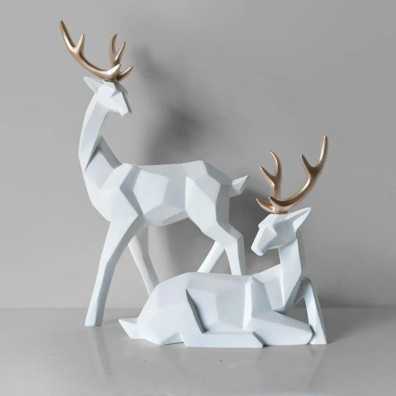 Modern Deer Statues (2pc) -