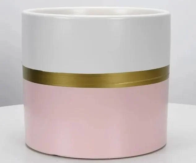 Modern_Flower_Pot_with_Gold_Rim_-_-4345185 Modern Flower Pot with Gold Rim -