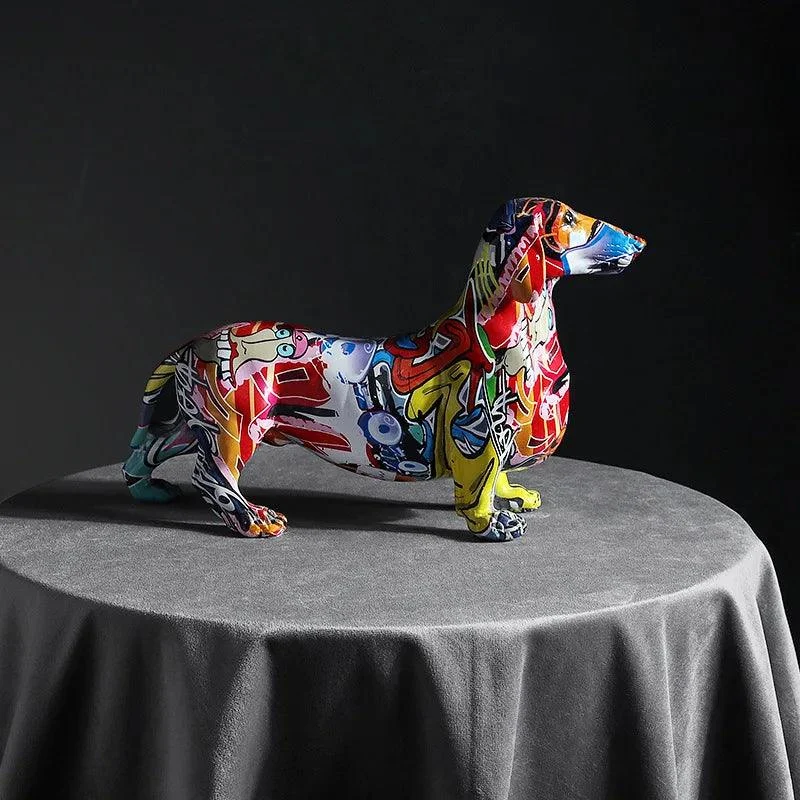 Modern_Painted_Dachshund_Dog_Decoration_Office_Decor_Sculptures_and_Statues_-_-4346526 Modern Painted Dachshund Dog Decoration Office Decor Sculptures and Statues -