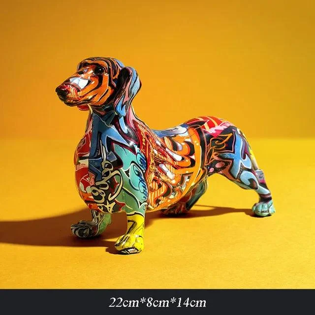 Modern_Painted_Dachshund_Dog_Decoration_Office_Decor_Sculptures_and_Statues_-_-4346538 Modern Painted Dachshund Dog Decoration Office Decor Sculptures and Statues -