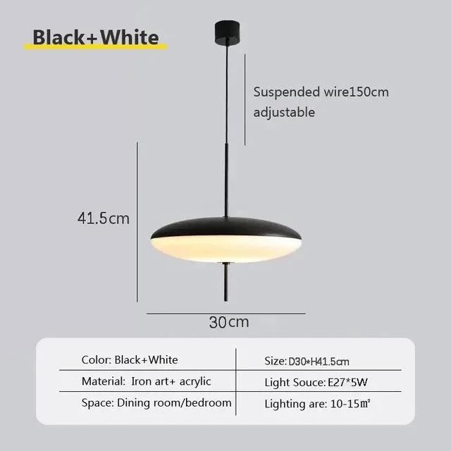 Moderne Vliegende Schotel Hanglampen Led Minimalistische Zwart Witte Hanglampen Restaurant Studeerkamer Woonkamers Slaapkamerbar Thuislamp.jpg 640x640 15434840 A585 4b21 94b1 8ca35ae5