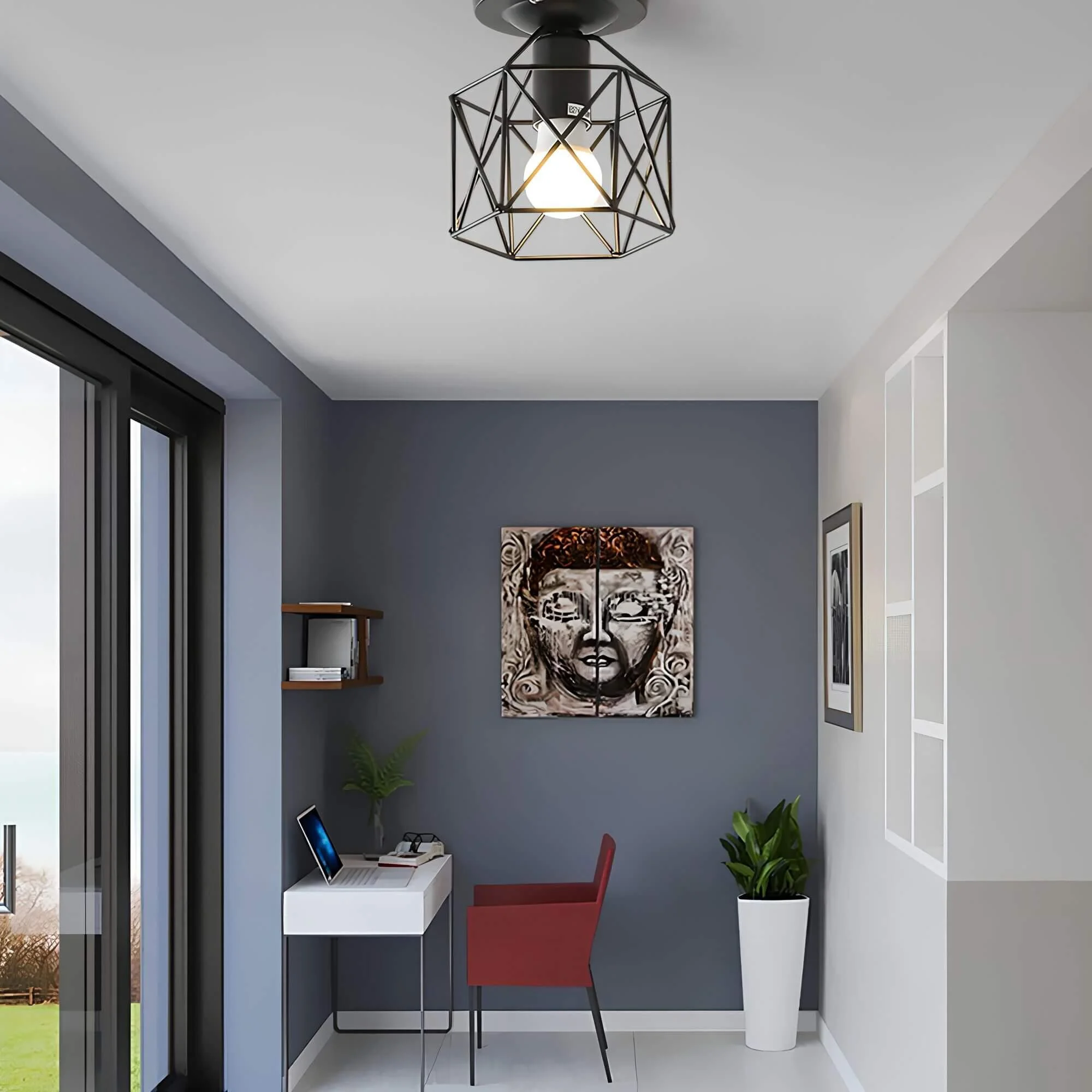 ModerneNordischeSchwarzeDeckenleuchteausSchmiedeeisen-E27LEDfurKucheWohnzimmerSchlafzimmerBalkon Modernenordischeschwarzedeckenleuchteausschmiedeeisen E27ledfurkuchewohnzimmerschlafzimmerbalkon