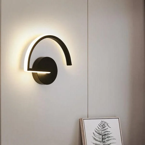 ModernminimalistCurvesLineLEDwalllampwith1light-Homeko3 Modern minimalist Curves Line LED wall lamp with 1 light - Homeko
