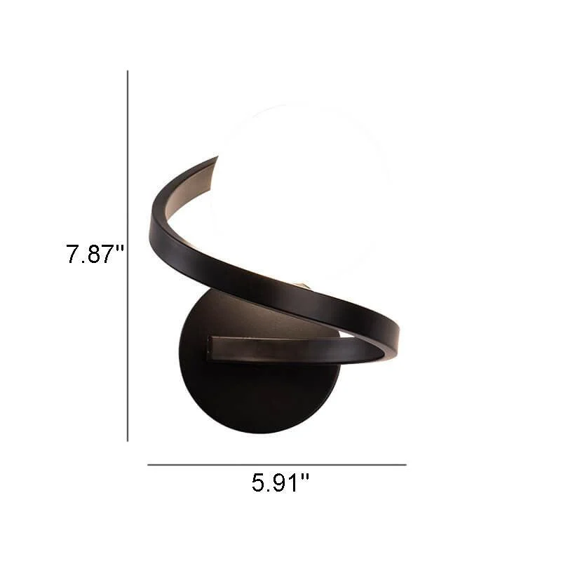 ModernminimalistcurvedLEDwalllampwith1light-Homeko4 Modern minimalist curved LED wall lamp with 1 light - Homeko