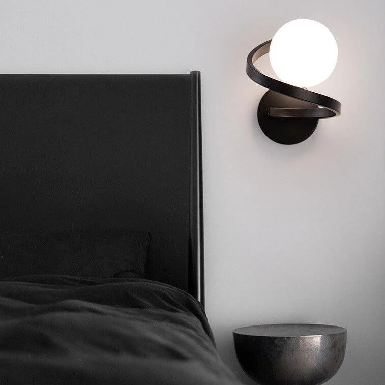 ModernminimalistcurvedLEDwalllampwith1light-Homeko8 Modern minimalist curved LED wall lamp with 1 light - Homeko