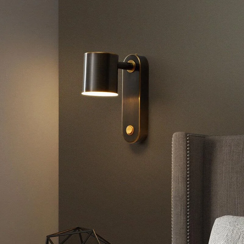 ModernminimalistcylindricalLEDwalllampwithcopper-Homeko11 Modern minimalist cylindrical LED wall lamp with copper - Homeko