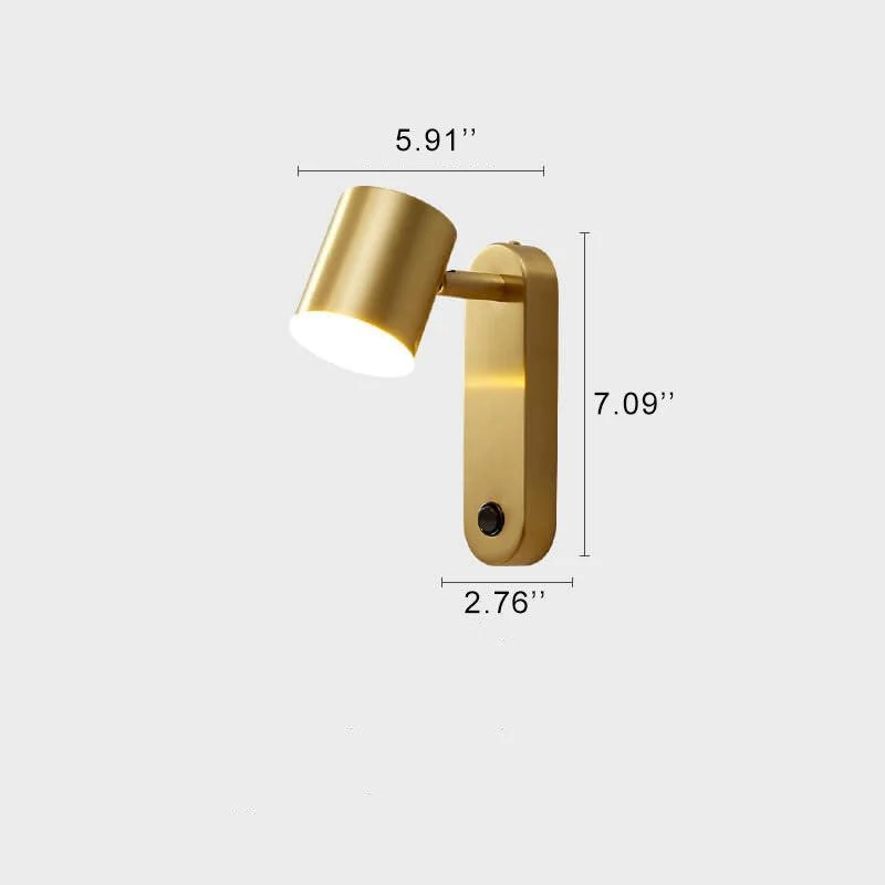 ModernminimalistcylindricalLEDwalllampwithcopper-Homeko3 Modern minimalist cylindrical LED wall lamp with copper - Homeko