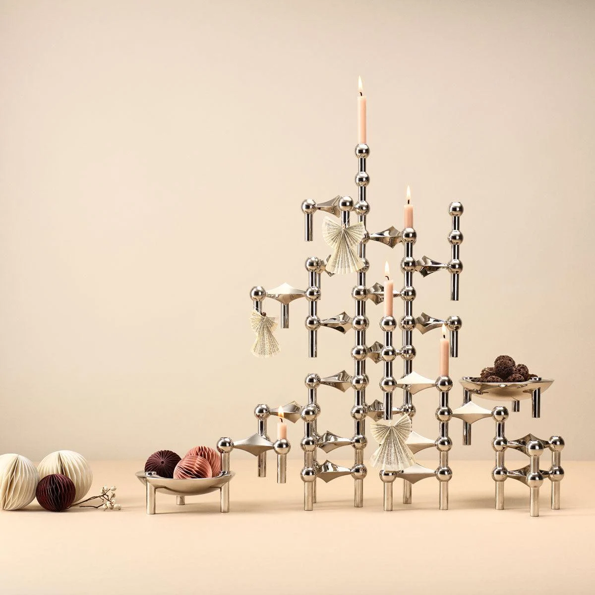 Molecular_Structure_Stainless_Steel_Candle_Holder_-_-4347461 Molecular Structure Stainless Steel Candle Holder -