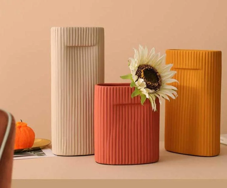 Morandi_Ceramic_Ripple_Flower_Vase_-_-4347776 Morandi Ceramic Ripple Flower Vase -