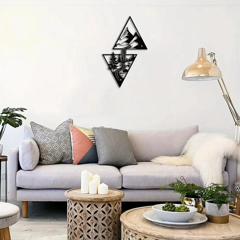 MountainSceneryMetalWallDecor-Homeko4 Mountain Scenery Metal Wall Decor - Homeko