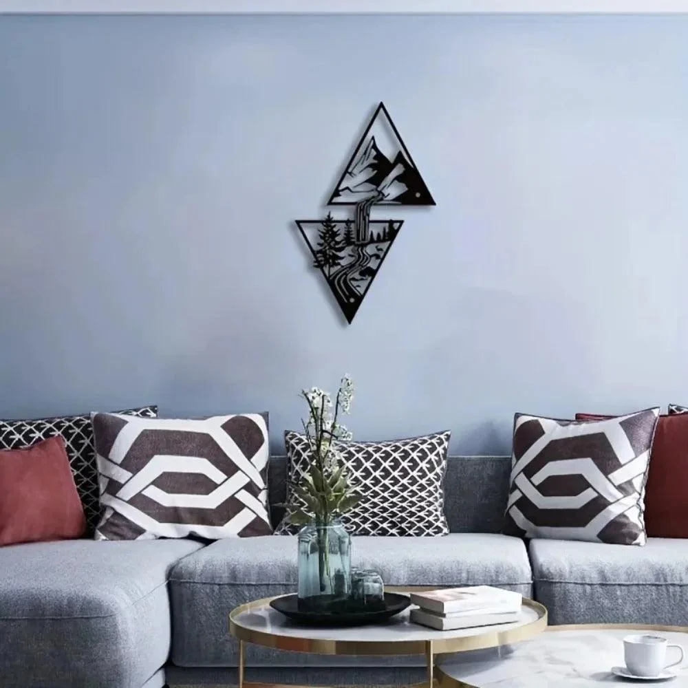 MountainSceneryMetalWallDecor-Homeko5 Mountain Scenery Metal Wall Decor - Homeko