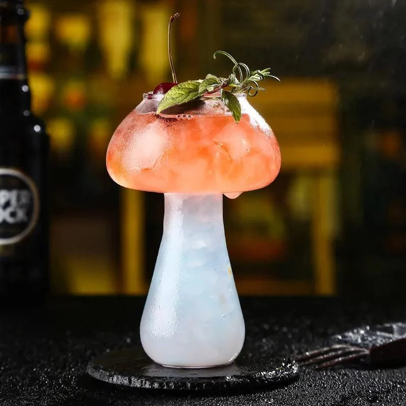 Mushroom_Design_Cocktail_Glass_with_Straw_-_-4348958 Mushroom Design Cocktail Glass with Straw -