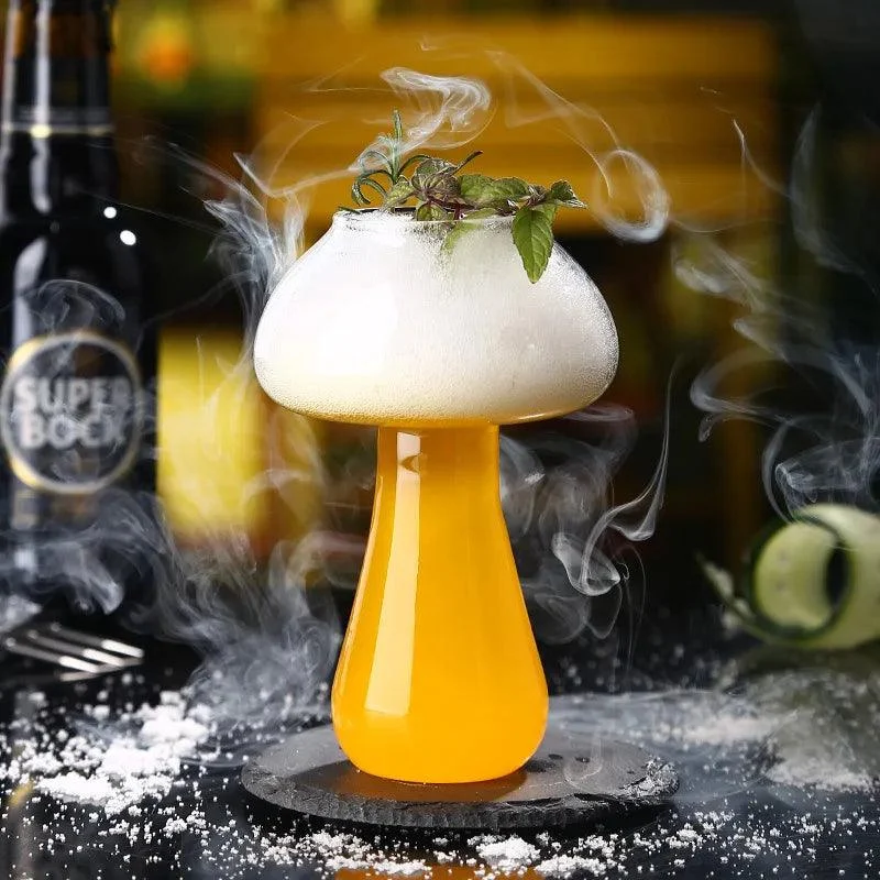 Mushroom_Design_Cocktail_Glass_with_Straw_-_-4348962 Mushroom Design Cocktail Glass with Straw -
