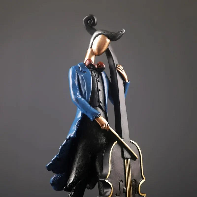 MusicalInstrumentFigurinesSculpture-Homeko4 Musical Instrument Figurines Sculpture - Homeko