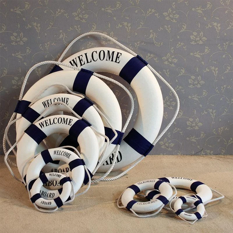 NauticalLifebuoyWallHanging-Homeko4 Nautical Lifebuoy Wall Hanging - Homeko