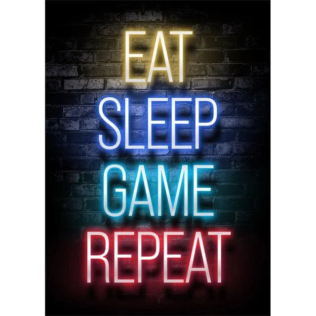 NeonEatSleepGameRepeat-Homeko10 Neon Eat Sleep Game Repeat - Homeko