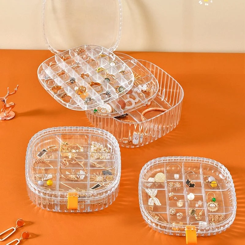 New-3-Tier-Jewelry-Earrings-Holder-Case-Portable-Necklace-Ring-Storage-Box-Portable-Bracklet-Organizer-Container New 3 Tier Jewelry Earrings Holder Case Portable Necklace Ring Storage Box Portable Bracklet Organizer Container