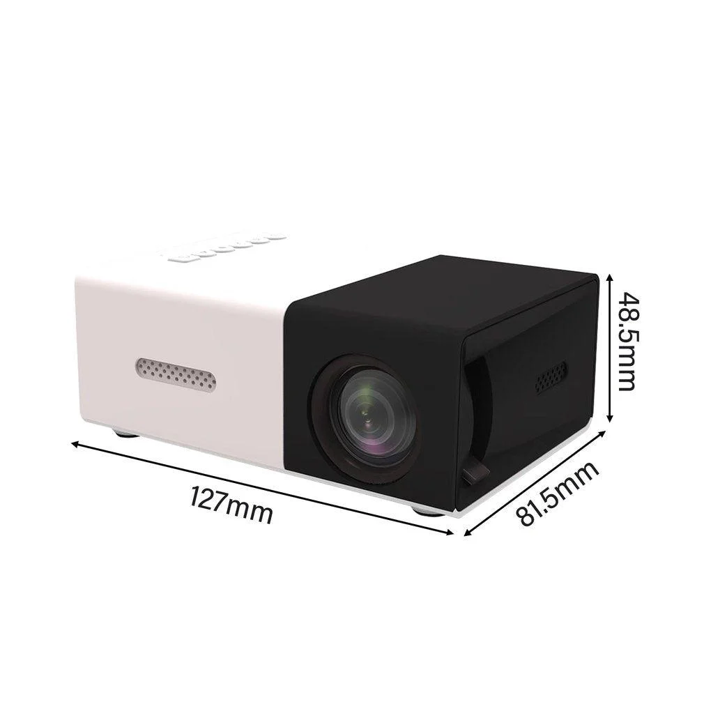 Nfqhyg300 Pro Led Mini Projector Supports 1080p Hdmi Compatible Usb Audio Portable Home Media Video Player