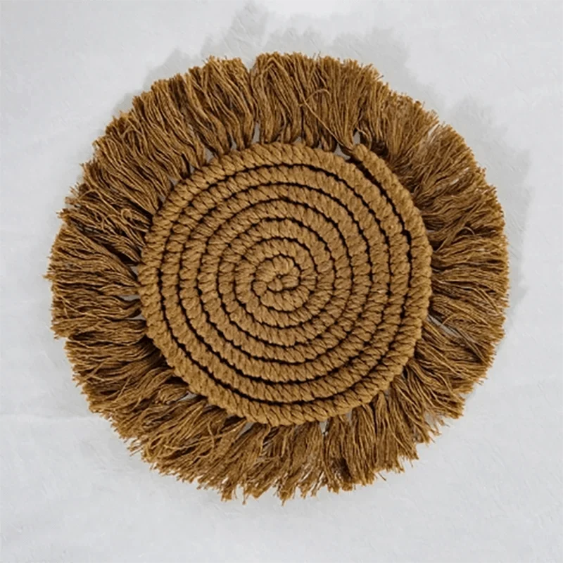 Non-SlipRoundCottonCoasterSet-Homeko6 Non-Slip Round Cotton Coaster Set - Homeko