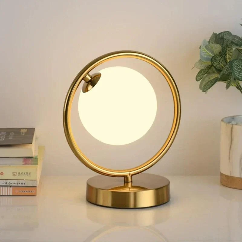 Nordic Brass Ring Glass Ball Table Lamp Modern Led Bedroom Living Room Hotel Home Decor Desk C0141c1f F9bf 4c92 A750 Be405577f906