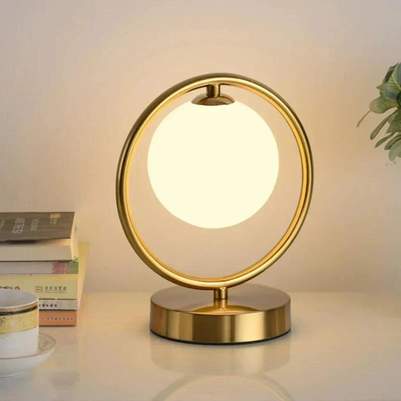 Nordic Brass Ring Glass Ball Table Lamp Modern Led Bedroom Living Room Hotel Home Decor Desk D96692f6 E892 4d38 Ad8f 6ee082fbc518