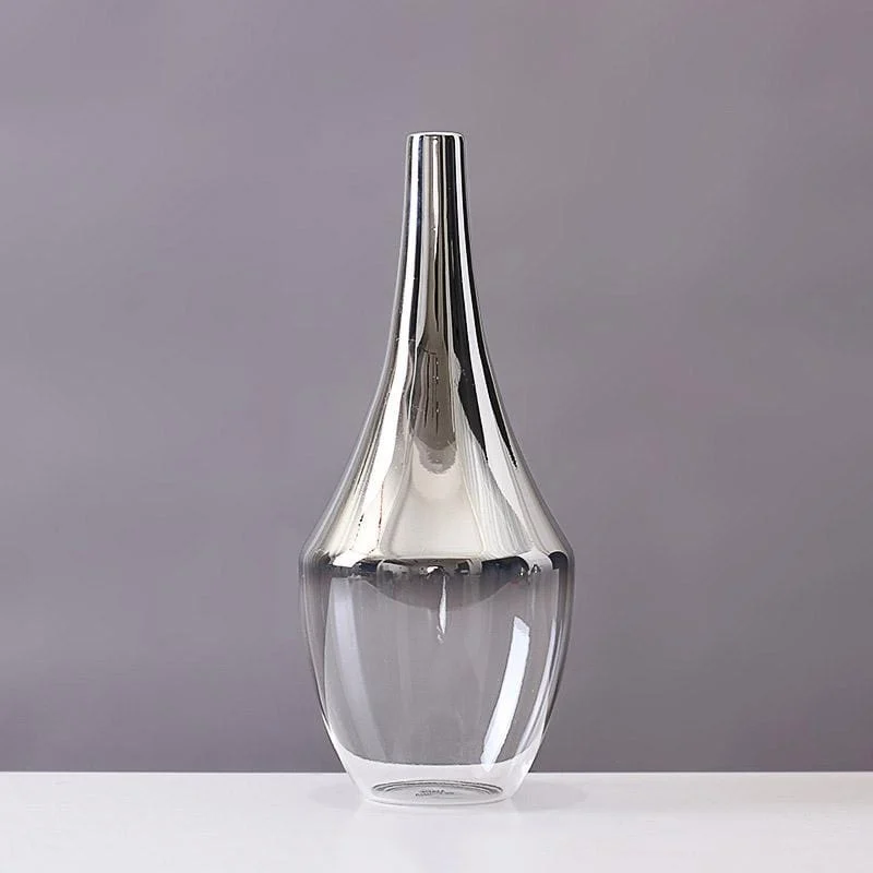 Nordic Glass Vase Silver Gradient Dried Nordic Flower Vase Decoration Home Decoration Plants Pots Furnishing Christmas 8ce2ce98 6df7 4ae1 9962 6db26f7b351e