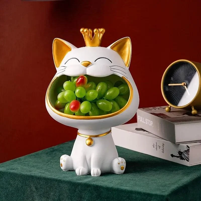 Nordic-Light-Luxury-Resin-Fortune-Cat-Decoration-18-5-16-5-27cm-Living-Room-Entrance-Key ZenKitty - Lucky Cat Decoration - ISTANBULLU LTD