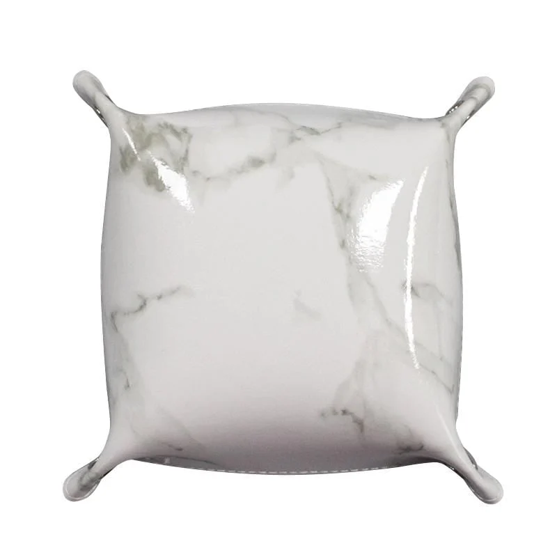 Nordic Marbling Folding Storage Tray Pu Leather Dice Rolling Tray Collapsible Key Coin Storage Box Desktop Ec406b87 Cf8c 4a12 A601 12f872987b27