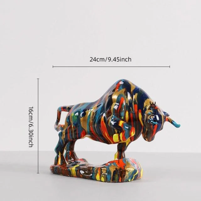 NordicArtBullFigurine-Homeko10 Nordic Art Bull Figurine - Homeko
