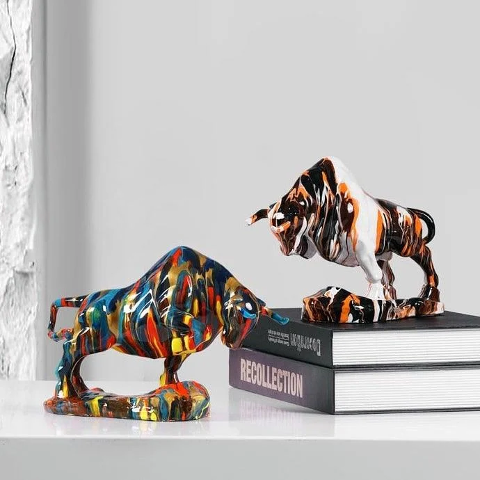 NordicArtBullFigurine-Homeko6 Nordic Art Bull Figurine - Homeko