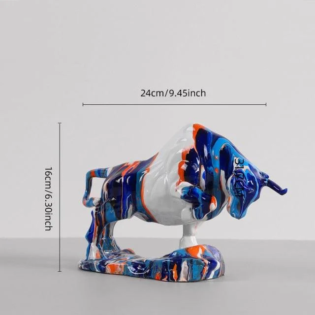 NordicArtBullFigurine-Homeko9 Nordic Art Bull Figurine - Homeko