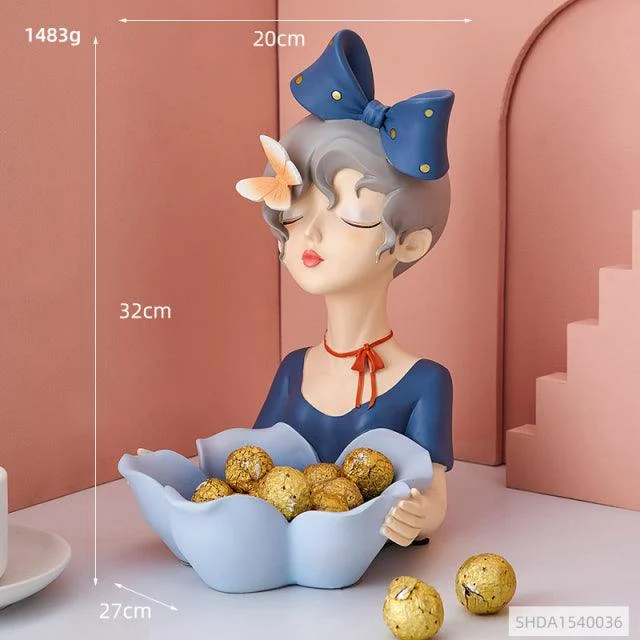 NordicButterfliesGirlCandyTray-Homeko10 Nordic Butterflies Girl Candy Tray - Homeko