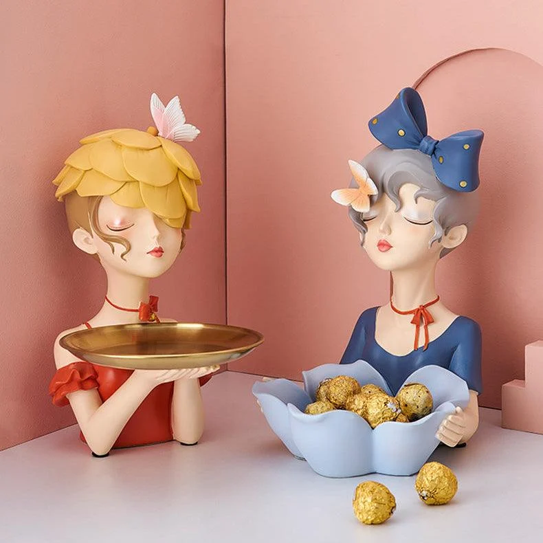 Nordic Butterflies Girl Candy Tray - Homeko