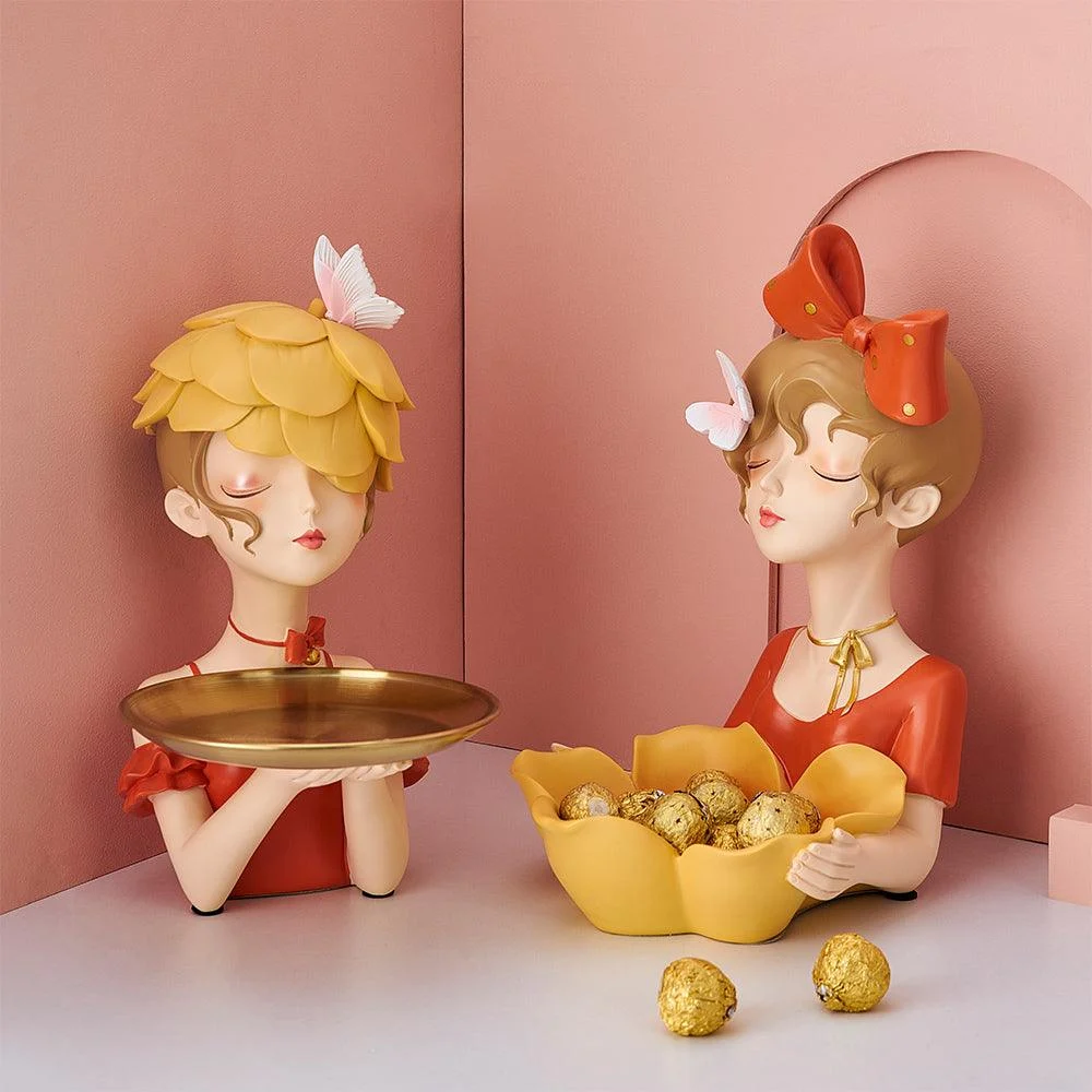 NordicButterfliesGirlCandyTray-Homeko3 Nordic Butterflies Girl Candy Tray - Homeko
