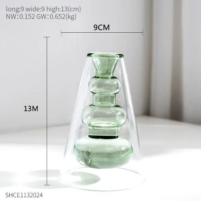 NordicDualColorTransparentVase-Homeko10 Nordic Dual Color Transparent Vase - Homeko