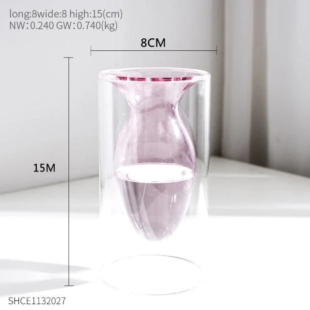NordicDualColorTransparentVase-Homeko11 Nordic Dual Color Transparent Vase - Homeko