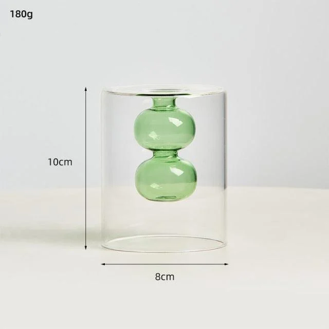 NordicDualColorTransparentVase-Homeko13 Nordic Dual Color Transparent Vase - Homeko