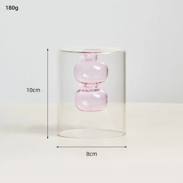NordicDualColorTransparentVase-Homeko14 Nordic Dual Color Transparent Vase - Homeko